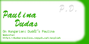 paulina dudas business card